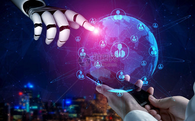 3d提供人工智能对机器人和的开发进行研究以促人们的未来生活数字据挖掘和计算机大脑的器学习技术设计高清图片下载-正版图片303208279